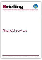 Financial services briefing cover